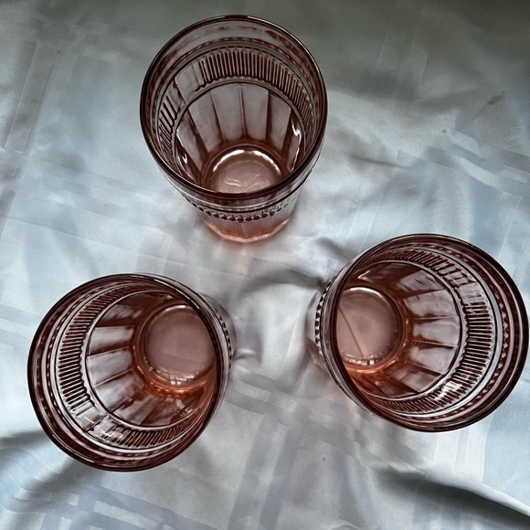 Anchor Hocking pink depression glass lemonade glasses - Picture 4 of 7